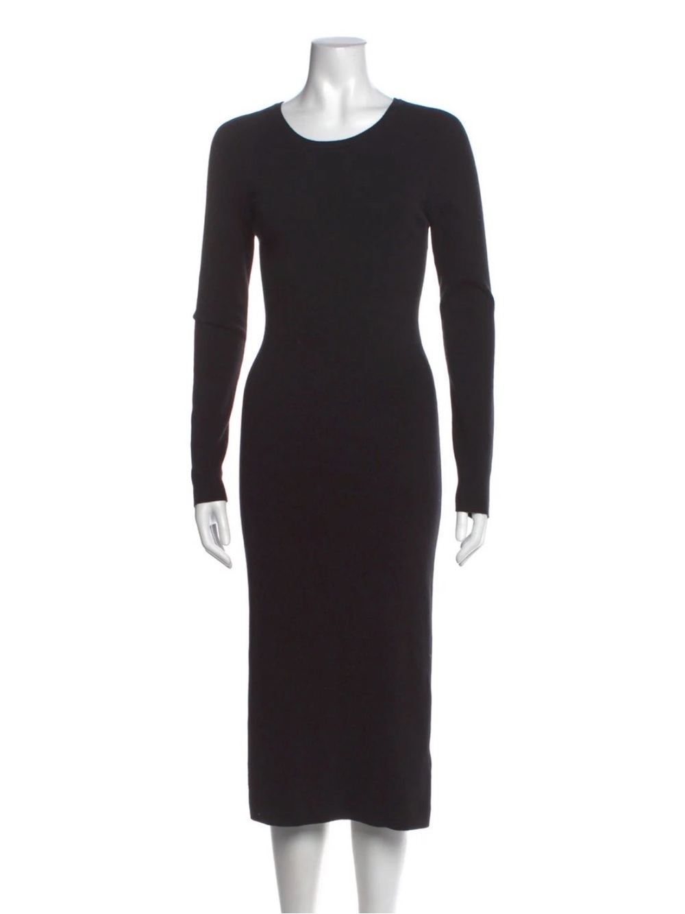 A.L.C. Black Knitted Long Sleeve Bodycon Dress